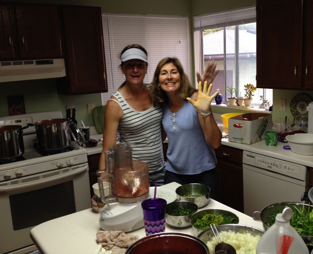 Making salsa from fresh ingredients