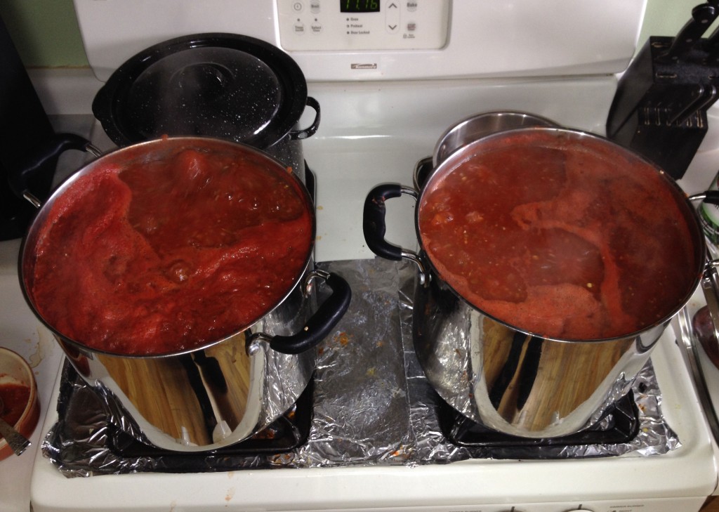 simmering sauce